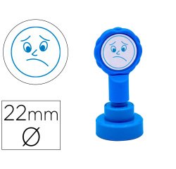 Sello artline emoticono disgusto color azul 22 mm diametro
