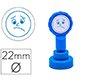 Sello artline emoticono disgusto color azul 22 mm diametro