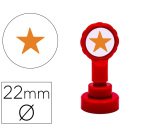 Sello artline emoticono estrella color oro 22 mm diametro