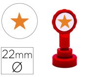 Sello artline emoticono estrella color oro 22 mm diametro