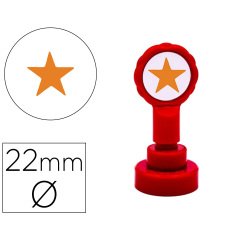 Sello artline emoticono estrella color oro 22 mm diametro