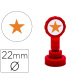 Sello artline emoticono estrella color oro 22 mm diametro