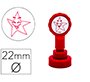 Sello artline emoticono estrella color rojo 22 mm diametro