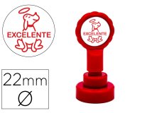 Sello artline emoticono excelente color rojo 22 mm diametro