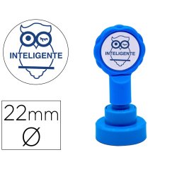 Sello artline emoticono inteligente color azul 22 mm diametro