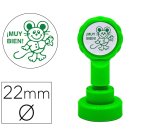 Sello artline emoticono muy bien color verde 22 mm diametro