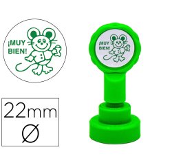 Sello artline emoticono muy bien color verde 22 mm diametro