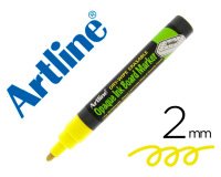 Rotulador artline pizarra epd-4 color amarillo fluorescente opaque ink board punta redonda 2 mm