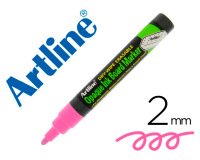Rotulador artline pizarra epd-4 color rosa fluorescente opaque ink board punta redonda 2 mm