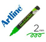 Rotulador artline pizarra epd-4 color verde fluorescente opaque ink board punta redonda 2 mm