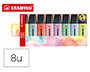 Subrayador fluorescente STABILO Boss Original colores pastel surtidos - Estuche de 8
