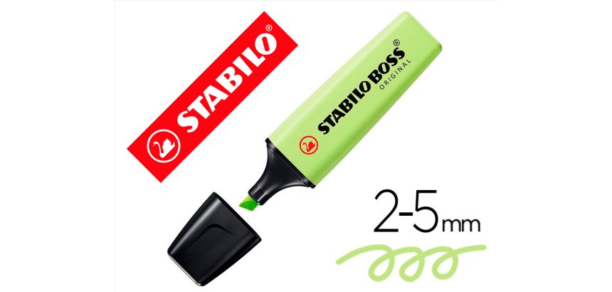 Rotulador stabilo boss fluorescente 70 pastel chispa de lima