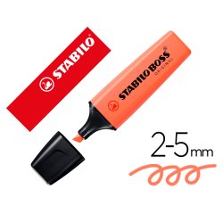 Rotulador stabilo boss fluorescente 70 pastel coral meloso