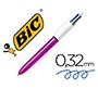 Boligrafo bic cuatro colores shine morado punta de 1 mm