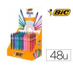 Boligrafo bic gelocity quick dry expositor de 48 unidades colores surtidos