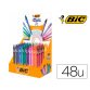 Boligrafo bic gelocity quick dry expositor de 48 unidades colores surtidos