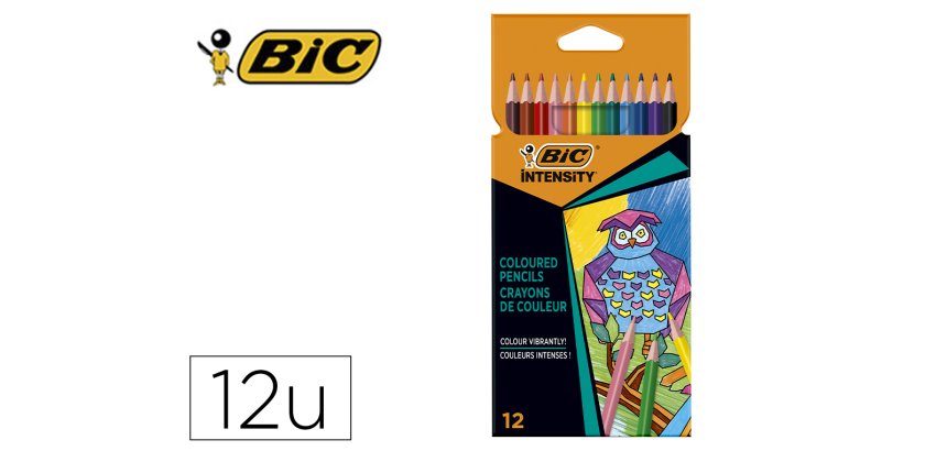 Lapices de colores intensity caja de 12 unidades colores surtidos