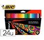 Rotulador bic intensity estuche de 24 colores surtidos