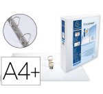 Carpeta exacompta canguro 2 anillas 40 mm din a4+ carton forrado polipropileno personalizable 3 bolsillos