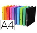 Carpeta exacompta iderama 2 anillas 30 mm din a4 carton forrado pvc colores surtidos