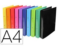 Carpeta exacompta iderama 2 anillas 30 mm din a4 carton forrado pvc colores surtidos
