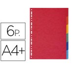 Separadores Exacompta cartulina 220grs 6 posiciones - A4 maxi