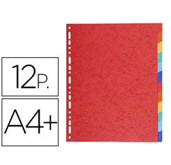 Separadores Exacompta cartulina 220 grs 12 posiciones - A4 maxi