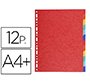 Separadores Exacompta cartulina 220 grs 12 posiciones - A4 maxi