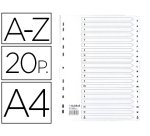 ZZ - Separadores Separadores con pestañas impresas cartulina blanca 160 g/m 2 Con pestañas blancas plastifi cadas reforzadas - Blanco