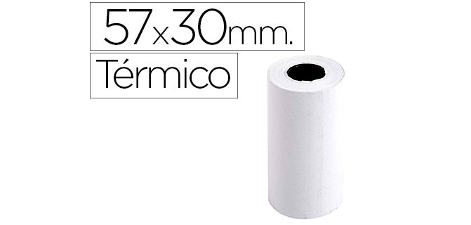 Papel térmico Exacompta 57 x Ø 30 x 12 mm x 9m 55g 40642E 1 copia SBPA FSC con impresión en reverso FSC