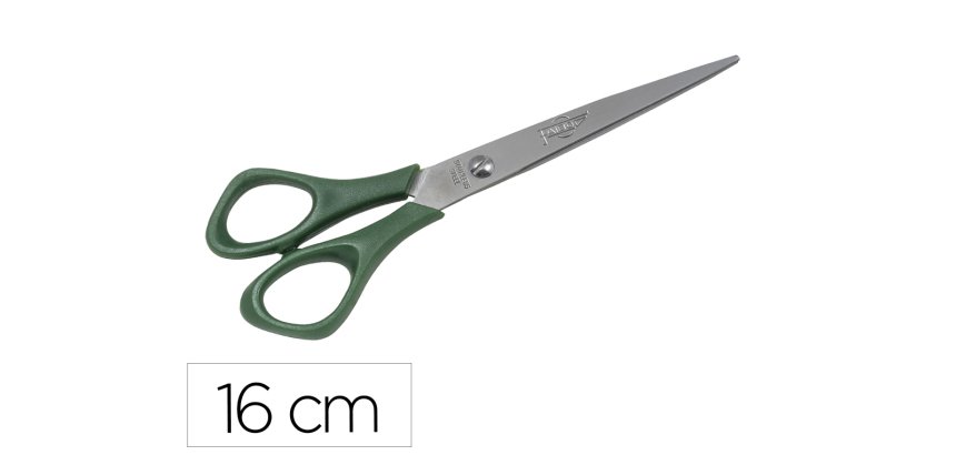 Tijera oficina faibo acero inoxidable 16 cm empuñadura ergonomica