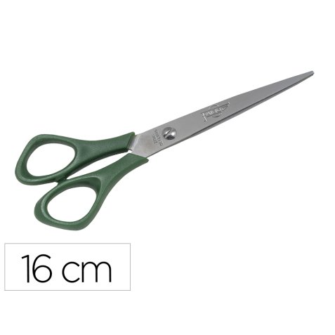 Tijera oficina faibo acero inoxidable 16 cm empuñadura ergonomica en blister