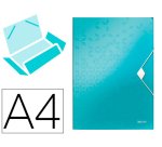 Carpeta leitz wow gomas solapas polipropileno din a4 color turquesa