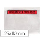 Sobre autoadhesivo q-connect portadocumentos 125x110 mm sin ventana paquete de 100 unidades