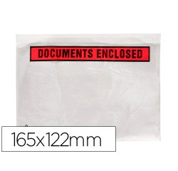 Sobre autoadhesivo q-connect portadocumentos 165x122 mm sin ventana paquete de 100 unidades