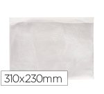 Sobre autoadhesivo q-connect portadocumentos 310x230 mm ventana transparente paquete de 100 unidades