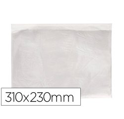 Sobre autoadhesivo q-connect portadocumentos 310x230 mm ventana transparente paquete de 100 unidades