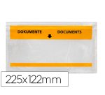 Sobre autoadhesivo q-connect portadocumentos multilingue 225x122 mm ventana totalmente transparente paquete de 1000