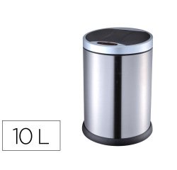 Papelera metalica q-connect con sensor automatico capacidad 10 litros