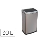 Papelera metalica q-connect con sensor automatico capacidad 30 litros 500x240x330 mm