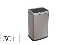 Papelera metalica q-connect con sensor automatico capacidad 30 litros 500x240x330 mm