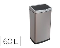 Papelera metalica q-connect con sensor automatico capacidad 60 litros 630x270x400 mm