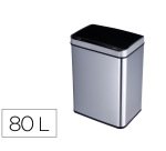 Papelera metalica q-connect con sensor automatico capacidad 80 litros 820x270x400 mm