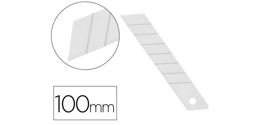 Repuesto cuter q-connect ancho para modelos kf17106/kf14387 cuchilla ceramica 18 mm blister 5 unidades