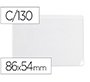 Funda portadocumento q-connect dni 130 micras pvc transparente con uñero 86x54 mm