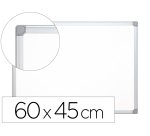 Pizarra blanca q-connect lacada magnetica marco aluminio 60x45 cm