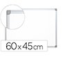 Pizarra blanca q-connect lacada magnetica marco aluminio 60x45 cm