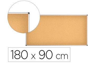 Pizarra corcho q-connect 180x90 cm marco aluminio