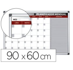 Planning Mensual Magnetica enmarcado aluminio anodizado 60X90