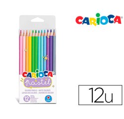 Lapices de colores carioca pastel blister de 12 colores surtidos